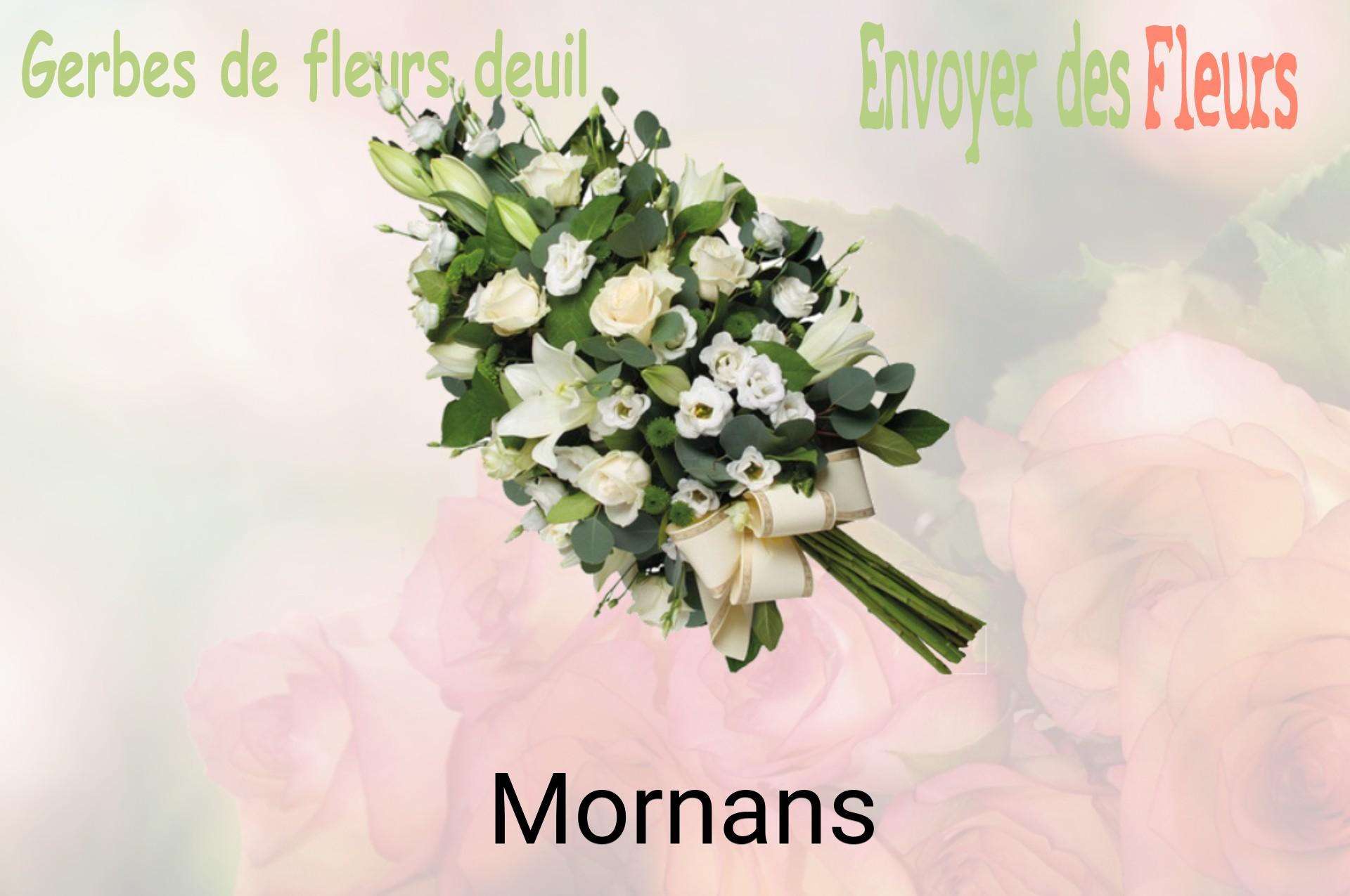 Gerbe de fleurs de deuil livrée à Mornans